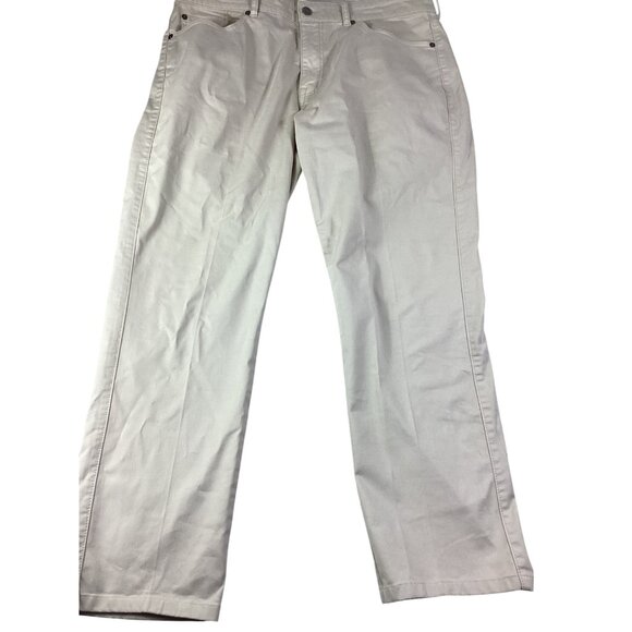 Peter Millar Mens Brushed Denim Khaki Straight-Leg Jeans *Pants *Size 36*EUC - Picture 1 of 14